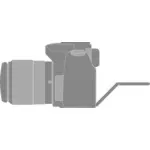 Clipart vetorial de câmera fotográfica com um display dobrável