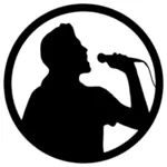 Imagem de vetor de ícone de karaoke