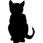 काली बिल्ली वेक्टर छवि