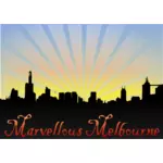Nádherné Melbourne Panorama vektorový obrázek na pozadí