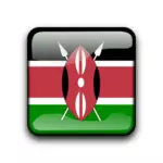 Botão de bandeira queniana vector