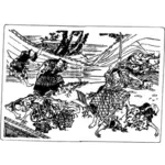 Samurai asesino vector dibujo