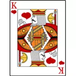 Koning van harten speelkaart vector afbeelding