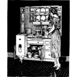 Küchenschrank-Vektor-Cliparts
