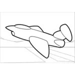 Süpersonik uçak vektör çizim