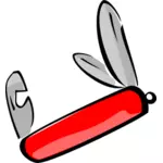 Červené švýcarský armádní nůž Vektor Klipart