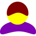 Vektorový obrázek fialové tělo avatar