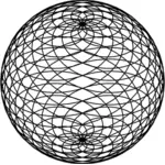 Spirala drutu glob ilustracja wektorowa