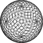 Векторное изображение проводной спирали сферы