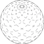 Vektorový obrázek tečkovaný spirálová koule