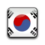 Южная Корея флаг и Web-кнопку