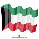 クウェートの手を振る旗