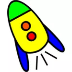 Baby cartoon raket vector illustraties