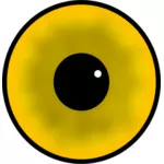 أصفر قزحية العين البشرية والتلميذ صورة المتجه