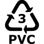 Polyvinylchlorid recyklovatelné znamení vektorové grafiky