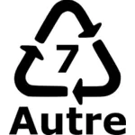 Policarbonato reciclable signo vector illustration