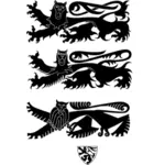 Heraldische Löwe-Vektor-Bild