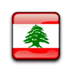 Флаг Ливана вектор внутри кнопки web