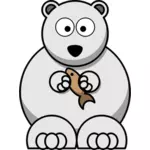 בתמונה וקטורית של דוב הקוטב בסגנון נמלולים