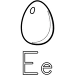 E 是蛋字母表学习指南图像