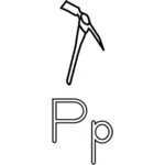 P jest do odbioru alfabetu nauka poradnik wektorowa
