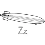 Z je pro Zeppelin abeceda učení grafický průvodce