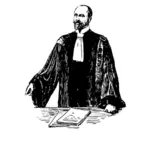 Французский юрист векторное изображение