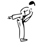 Karate silhouet vector