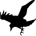 Raven silhouet vector afbeelding