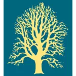 Лайм дерево желтый силуэт векторное изображение