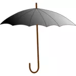 갈색 지팡이 벡터 그래픽을 회색조 우산