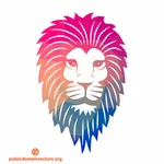 Lion kleur silhouet