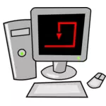 Computador pessoal ícone verctor gráficos vetoriais