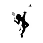 羽毛球俱乐部矢量 logo 插画