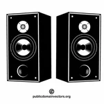 Loudspeakers clip art graphics