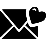 Liebe Brief Piktogramme Vektor-Bild