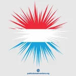 Forma de explosión de la bandera de Luxemburgo