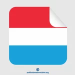 Люксембург флаг пилинг этикетки