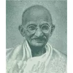 Vektortegning av portrett av Mahatma Gandhi