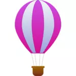 Vertikální růžové a šedé pruhy horkovzdušný balón vektorový obrázek