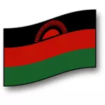 Malawin lipun vektorikuvan heiluttaminen