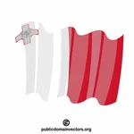 Wehende Flagge von Malta