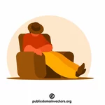 Homme dormant sur une chaise