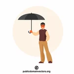 Mann med paraplyen