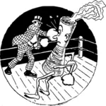 男の戦いタバコ ベクトル画像