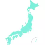כחול מפת יפן