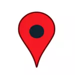 Mapa lokalizacji pin w kolorze czerwonym