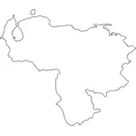 वेनेजुएला वेक्टर क्लिप आर्ट का मानचित्र