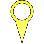 Imagen vectorial pin amarillo