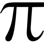 Векторная иллюстрация символа Пи математика